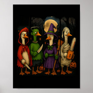 Poster Hugvyn Halloween Goose Horror Spooky Ghost Goose M