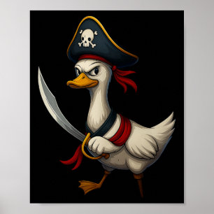 Poster Hugvyn Halloween Pirate Goose Spooky Goose Costume