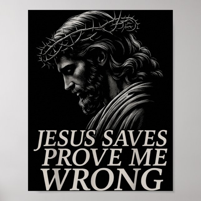 Poster Hugvyn Jesus Salva, Prove-me Errado Fé Cristã (Frente)