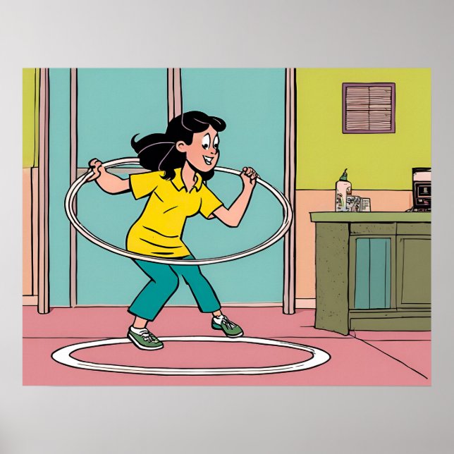 Poster Hula Hoop - Brinquedos para crianças (Frente)