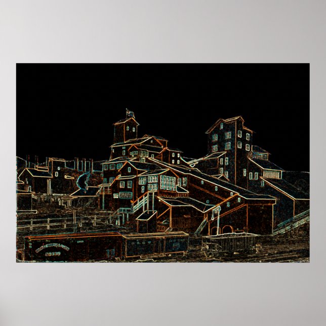 Poster Hulha Antracite Carvão Mineiro Mineiro Mineiro (Frente)