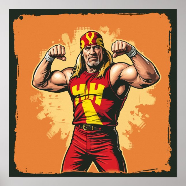 Poster Hulk Hogan – Real American Legend (Frente)