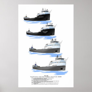 Poster Hull 424 - histórico do cargueiro