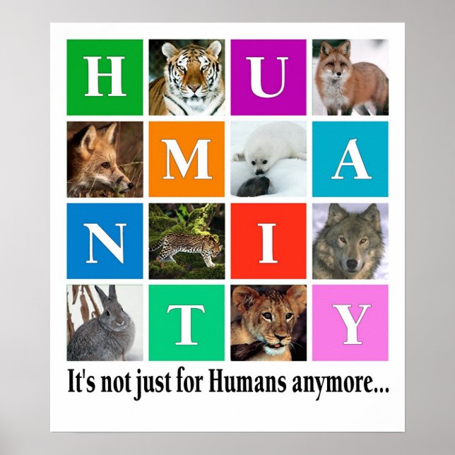 Poster Humanidade, não é mais só para humanos (Frente)