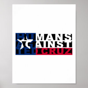 Poster Humanos Contra Ted Cruz