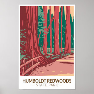 Poster Humboldt Redwoods State Park Avenue dos Giants