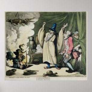 Poster Humbugging ou levantamento do diabo, 1800