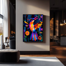 Hummingbird geometria expressionista - Arte vibran