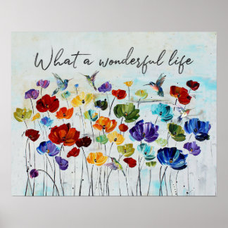 Poster Hummingbird Que Uma Vida Maravilhosa