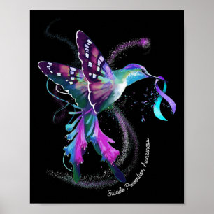 Poster Hummingbird Roxo Azul Fita Suicídio
