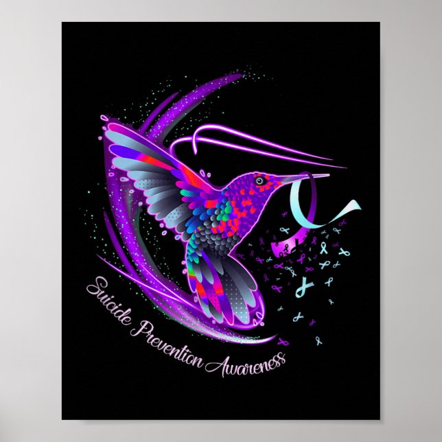 Poster Hummingbird Roxo Azul Fita Suicídio (Frente)