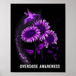 Poster Hummingbird Sobredosagem de girassol Sensibilizaçã