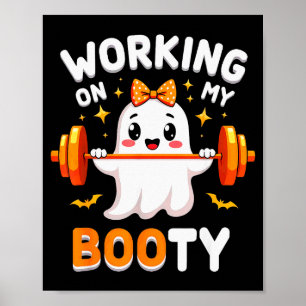 Poster Humor Boo Trabalhando Na Minha Bunda Academia Fitn