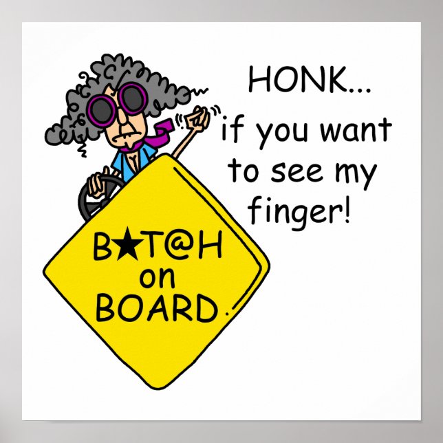 Pôster Humor com fúria rodoviária (Frente)