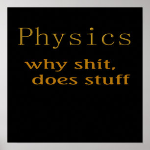 Pôster Humor da física das camisetas engraçadas