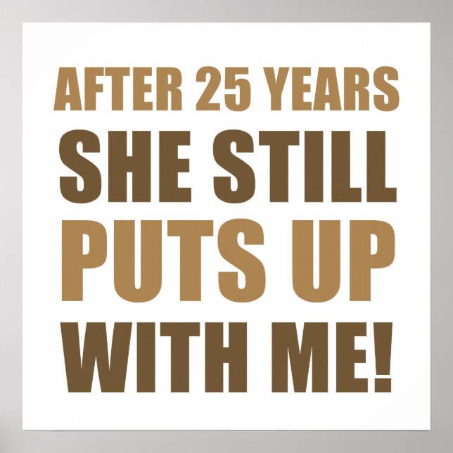 Poster Humor de 25 no Aniversário (Frente)