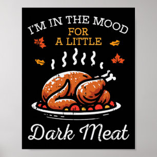 Poster Humor de Ação de Graças Carne Escura Dia de Peru O