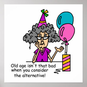 Pôster Humor de Alternativo de Aniversário