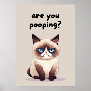 Poster Humor de Banheiro Engraçado