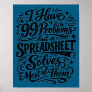 Poster humor de contador planilha analista de dados