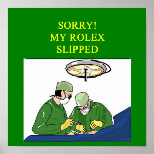 Pôster humor de doutor engraçado