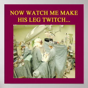 Poster humor de doutor engraçado