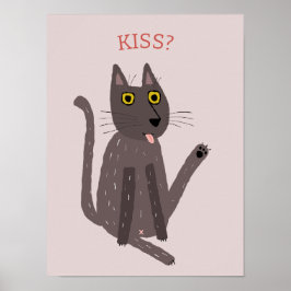 Poster Humor de Gato Engraçado
