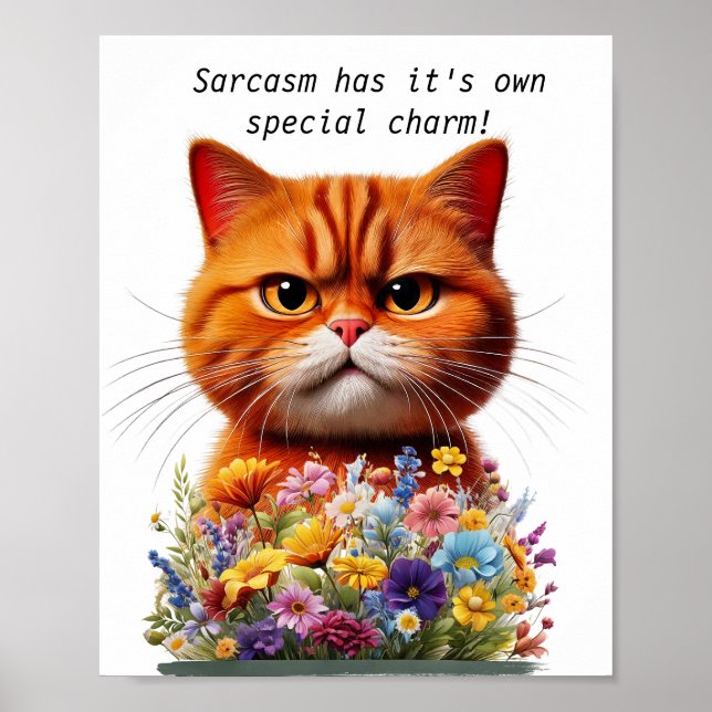 Poster Humor de gato - SARCASM (Frente)