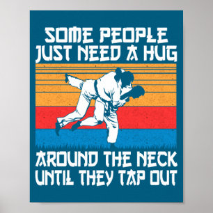 Poster Humor de Judô Jiu Jitsu Artes Marciais Engraçado 
