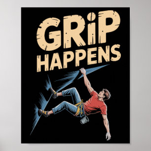 Poster Humor Divertido de Escalada em Blocos Acontece Pre