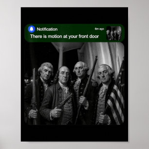 Poster Humor dos Pais Fundadores Há Movimento à Frente