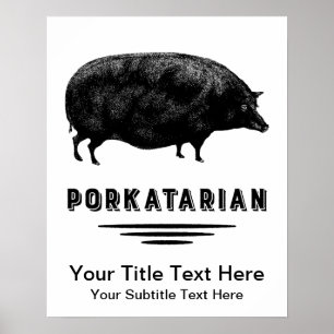 Poster Humor engraçado do amante do bacon do porco do