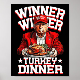 Poster Humor Engraçado Vencedor do Trump Janta Turquia