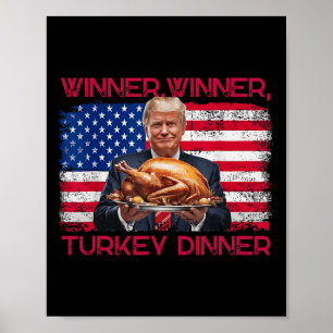 Poster Humor Engraçado Vencedor do Trump Janta Turquia