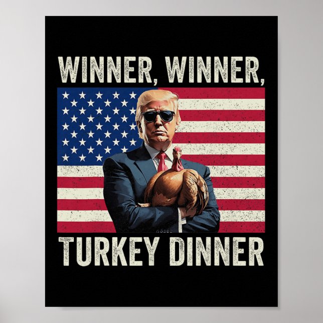 Poster Humor Engraçado Vencedor do Trump Janta Turquia (Frente)