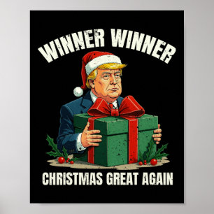 Poster Humor Engraçado Xmas Trump Vencedor do Natal Ganha