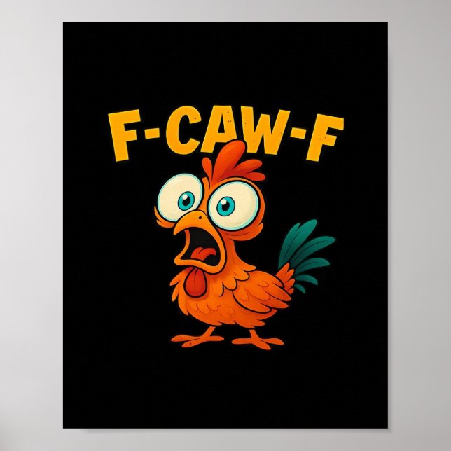 Poster Humor Funny Crow F-Caw-F Gothic (Frente)