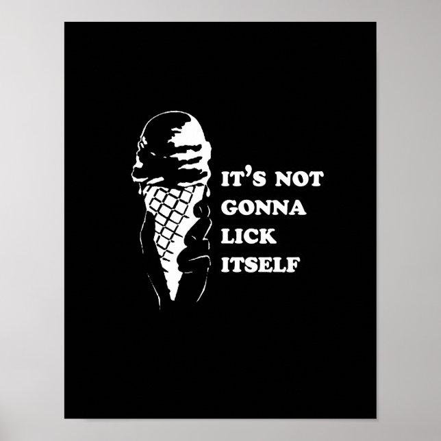 Pôster Humor gay lambendo-se ao contrário (Linha de colet (Frente)