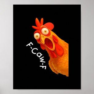 Poster Humor Gótico Corvo F-Caw-F Engraçado