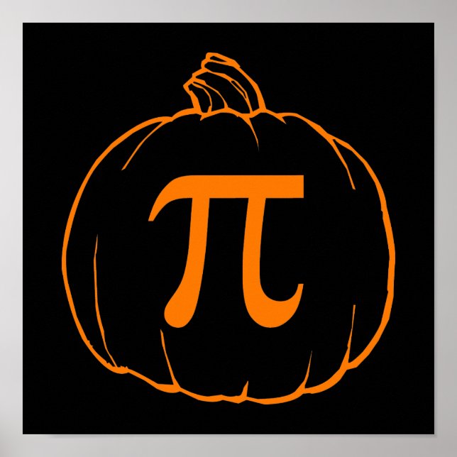 Pôster Humor Matemático Pumpkin Pi (torta) (Frente)