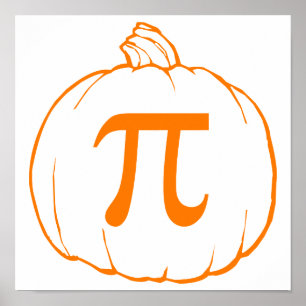 Pôster Humor Matemático Pumpkin Pi (torta)