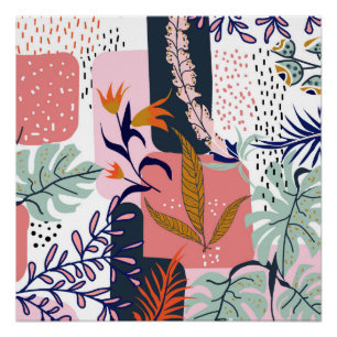 Pôster Humor   Pintura Moderna da Boêmia Abstrato