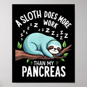 Poster Humor T1d T2d A Lama Funciona Mais Que Meu Pancr