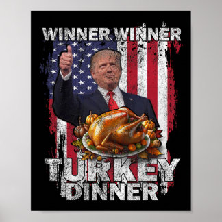 Poster Humor Trump Vencedor vencedor da Turquia Janta