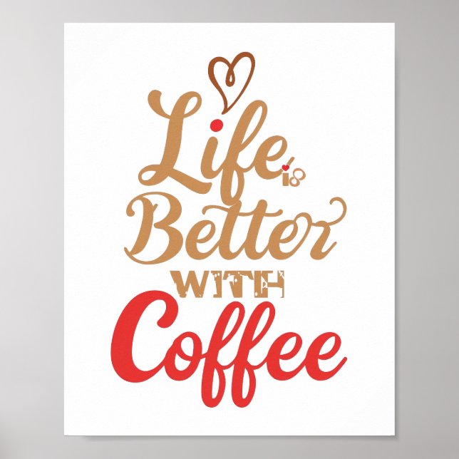Poster Humorous Morning Caffeine Slogan (Frente)