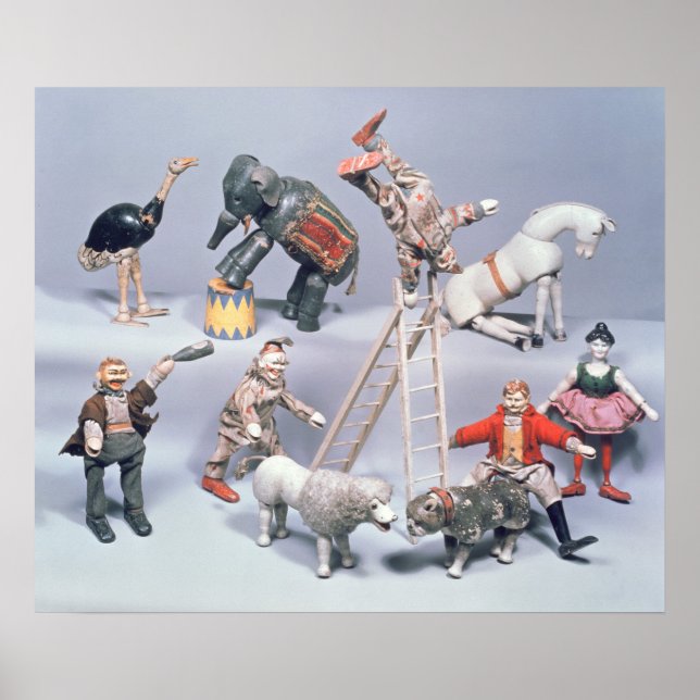 Pôster Humpty Dumpty Circus acrobatas e menagerie (Frente)