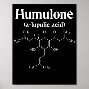 Poster Humulone Molecule Geeky Beer Breer Science