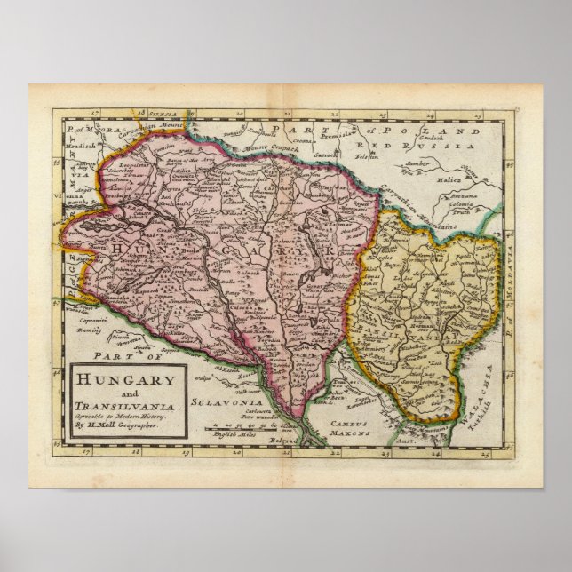 Pôster Hungary and Transilvania (Frente)