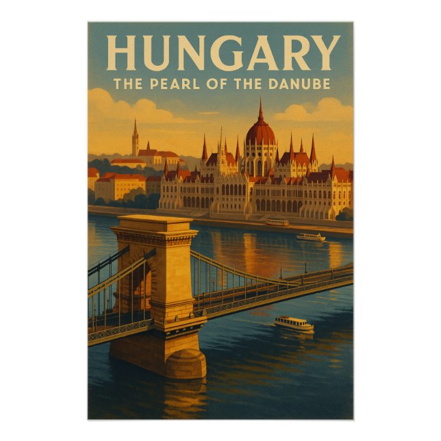 PÔSTER HUNGRIA — A PÉROLA DO DANÚBIO (Frente)
