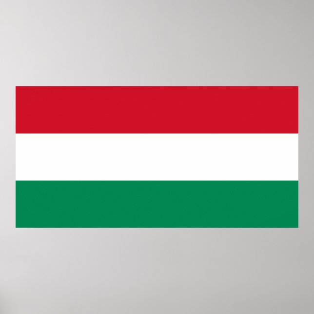 Poster Hungria - Bandeira Nacional Húngara (Frente)